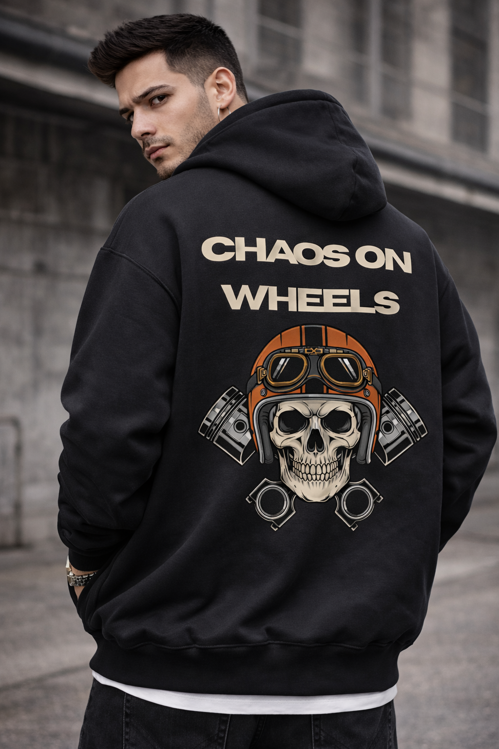 Oversized Printed Hoodie