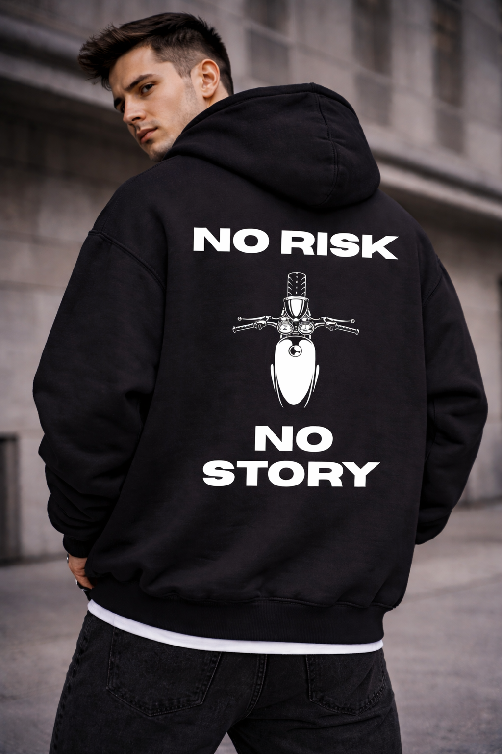Oversized Printed Hoodie