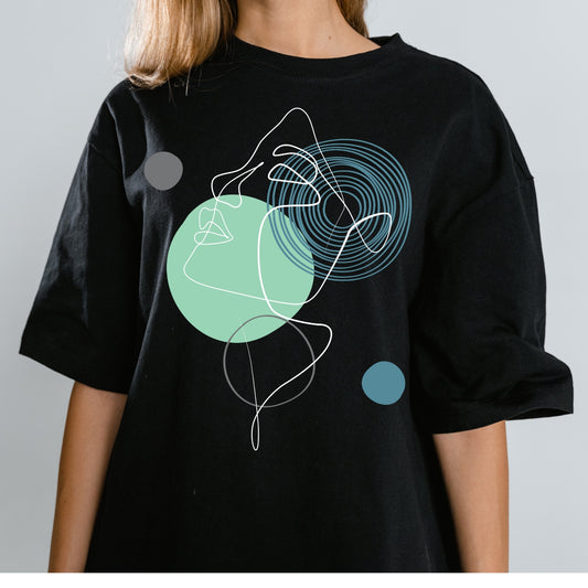 Abstract Printed T-shirt